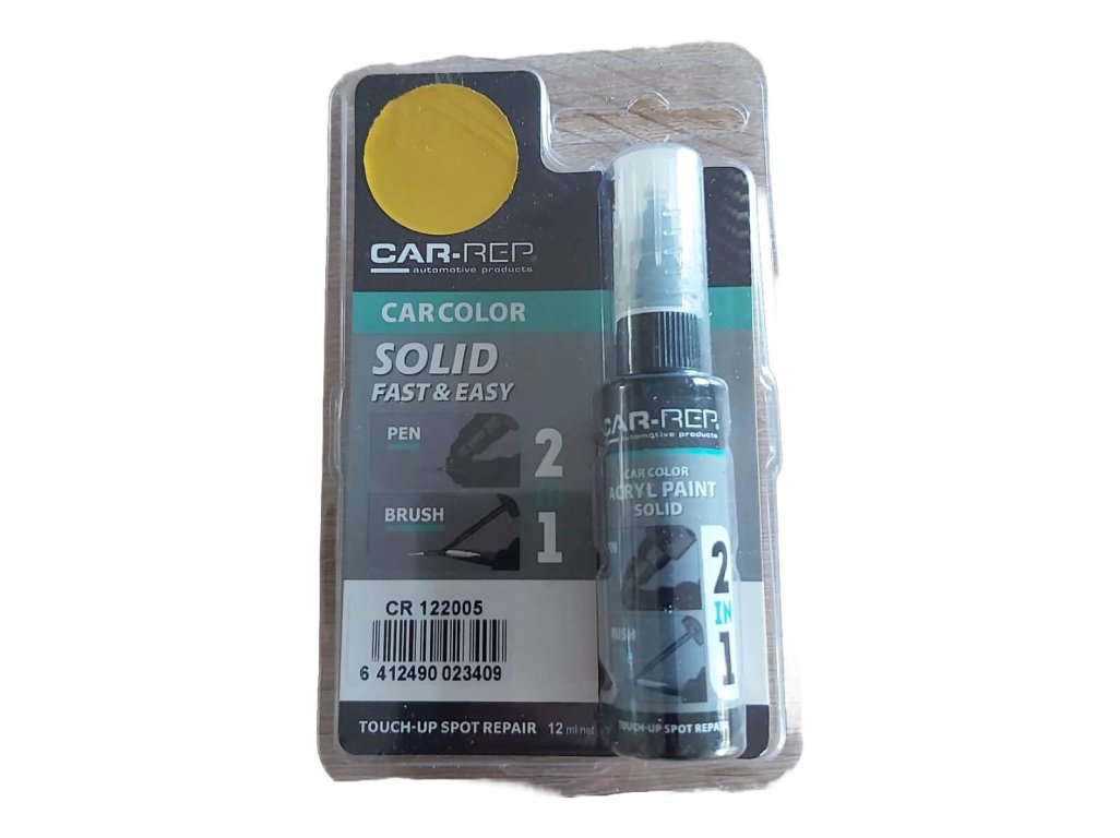 Žltá farba na lak korekčné pero a štetec 12ml Touch-up Spot Repair CAR-REP